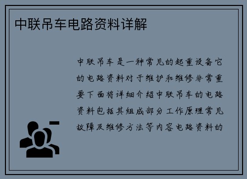 中联吊车电路资料详解